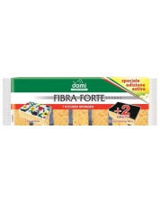 Bureți de bucătărie Domi - Fibra Forte, 5+2 bucăți, galben -1