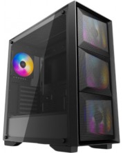 Carcasa PC DeepCool - MATREXX 50 MESH 4FS, mid tower, negru/transparent -1