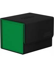 Cutie pentru carti de joc Ultimate Guard Sidewinder XenoSkin SYNERGY - Black/Green (100+ buc.) -1