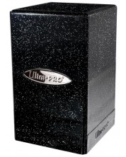 Cutie pentru cărți Ultra Pro Satin Tower - Glitter Black (100+ buc.) -1