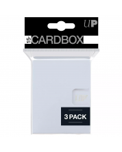 Cutie pentru cărți Ultra Pro - Card Box 3-pack, White (15+ buc.) -1