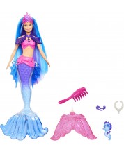 Păpușă Barbie - Mermaid Malibu, cu accesorii 