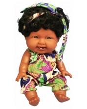 Păpușă bebeluș Raya Toys - Happy Baby Every Day, Păr scurt/Salopetă - imagine 1