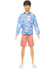 Păpușă Barbie  Fashionistas - 219, Ken, cu o bluză cu inimioare