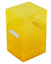 Cutie pentru cărți Ultra Pro Satin Tower - Glitter Yellow (100+ buc.) -1