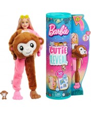 Păpușă surpriză Barbie - Color Cutie Reveal, maimuță -1
