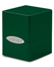 Cutie pentru cărți Ultra Pro Satin Cube -  Hi-Gloss Emerald Green