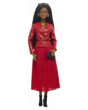Barbie Signature - Milan Fashion Week, Brooklyn, cu jachetă roșie și fustă plisată - imagine 1