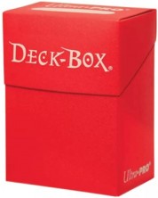 Cutie pentru cărți Ultra Pro - Solid Color Deck Box, Red (80+ buc.) -1