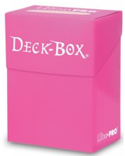 Cutie pentru cărți Ultra Pro - Solid Color Deck Box, Bright Pink (80+ buc.) -1