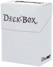 Cutie pentru cărți Ultra Pro - Solid Color Deck Box, White (80+ buc.) -1