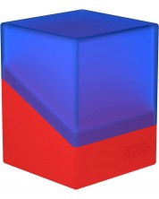 Cutie pentru carti de joc Ultimate Guard Boulder Deck Case Synergy - Albastru/Roșu (100+ buc.) -1