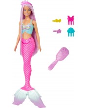 Păpușă Barbie  - Sirenă cu păr mov și accesorii