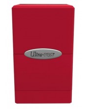 Cutie pentru cărți Ultra Pro Satin Tower - Red (100+ buc.)