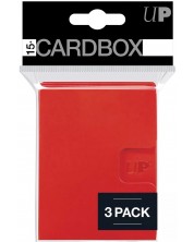 Cutie pentru cărți Ultra Pro - Card Box 3-pack, Red (15+ buc.)