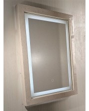 Oglindă de perete cu LED Inter Ceramic - ICL 8060GL, 60 x 80 cm, marmură Galala -1