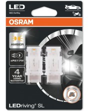 Becuri auto LED Osram - LEDriving, SL, Amber, P27/7W, 1.3W, 2 bucăți, galbene -1