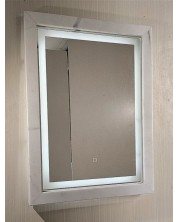 Oglindă de perete cu LED Inter Ceramic - ICL 8060WM, 60 x 80 cm, marmură albă -1