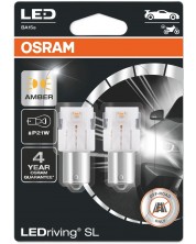 Becuri auto LED Osram - LEDriving, SL, Amber, P21W, 1.3W, 2 bucăți, galbene -1