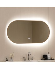 Oglindă de perete cu LED Inter Ceramic - ICL 1833, 60 x 120 cm, auriu -1