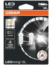 Becuri auto LED Osram - LEDriving, SL, Amber, W5W, 1W, 2 bucăți, galbene -1