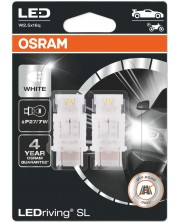 Becuri auto LED Osram - LEDriving SL, P27/7W, 1.7W, 2 bucăți, albe -1