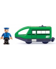 Locomotiva Woody - Verde, cu baterie si mecanic -1