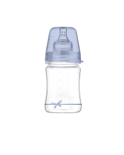 Biberon Lovi - Baby Shower, din sticla, 150 ml, 0luni+, albastru -1