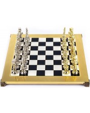 Șah de lux Manopoulos - Renaștere, câmpuri negre, 36 x 36 cm
