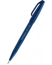 Marker pensula Pentel Sign Pen - SES15C, albastru inchis -1