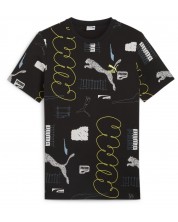 Tricou pentru bărbați  Puma - Classics Brand Love Aop , negru -1