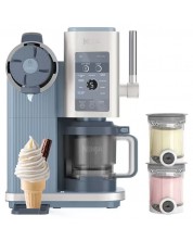 Mașină de înghețată Ninja - Creami Scoop & Swirl, 800W, 13 programe, albastru