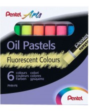 Pentel Arts Oil Pastels - Fluo, 6 culori  -1