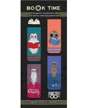 Semn magnetice de cărți Simetro Book Time - Reading Owl și Owl -1