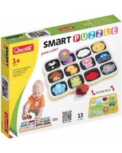 Puzzle magnetic pentru copii Quercetti - Smart, primele culori -1