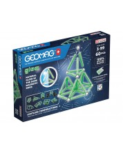 Constructor magnetic Geomag - Glow, 60 de piese