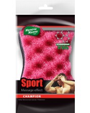 Burete de masaj corporal Melochi Zhizni - Sport Champion, 1 bucată, negru și roz -1