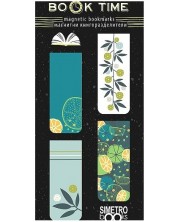 Semne de carte magnetice Simetro Book Time - Lemons and flowers -1