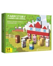Constructor magnetic Joele – Farm Story, 54 de piese