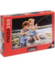 Puzzle Anatolian de 260 piese - Micuti pescari, Nelda Pieper