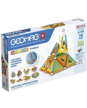 Constructor magnetic Geomag - Supercolor, 78 de piese