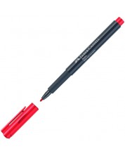 Marker Faber-Castell Neon - Neon roșu, 1.5 mm -1