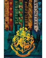 Poster maxi GB Eye Harry Potter - House Flags -1