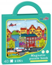 Puzzle magnetic Raya Toys - City Traffic, 40 de piese -1