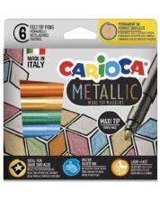 Markere Carioca- Metallic, 6 culori -1
