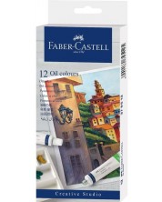 Vopsele de ulei Faber-Castell - 12 culori, 9 ml