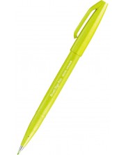 Pentel Sign Pen Pen Brush Marker - SES15C, verde