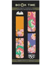 Separatoare magnetice pentru cărți Simetro - Book Time, Unicorns și Flori