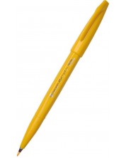 Marker pensula Pentel Sign Pen - SES15C, galben