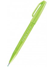 Marker pensula Pentel Sign Pen - SES15C,  verde deschis -1